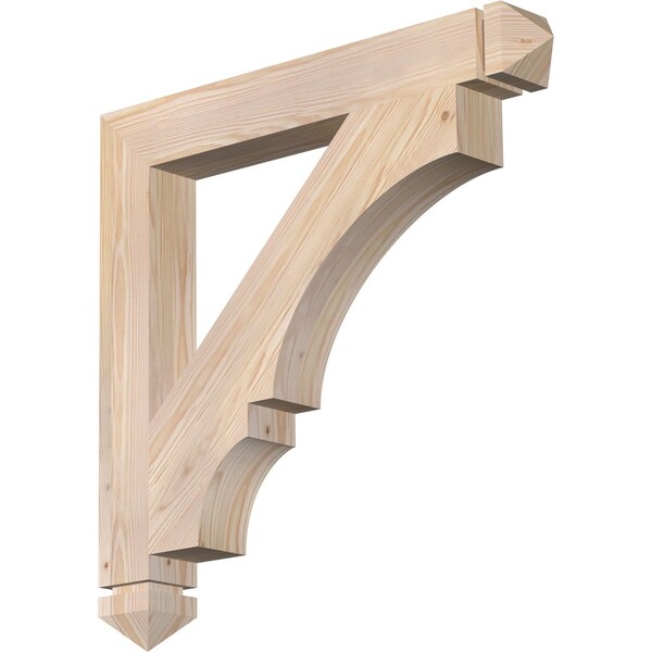 Ekena Millwork Balboa Arts & Crafts Smooth Bracket, Douglas Fir, 3 1/2"W x 28"D x 28"H BKT04X28X28BOA03SDF - main